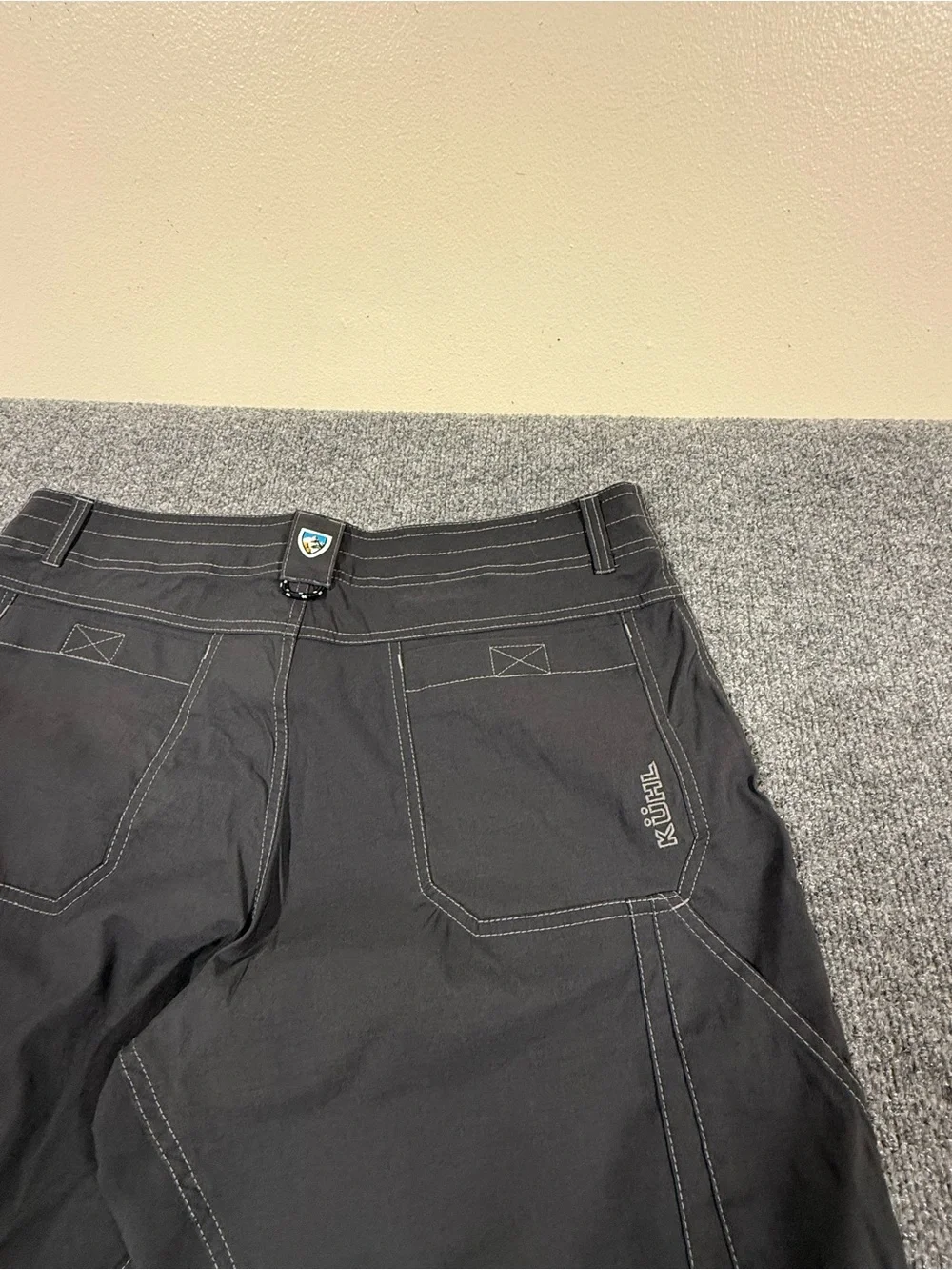 KUHL Men’s Dark Charcoal Work Pants with Contrast Stitching size 36X32